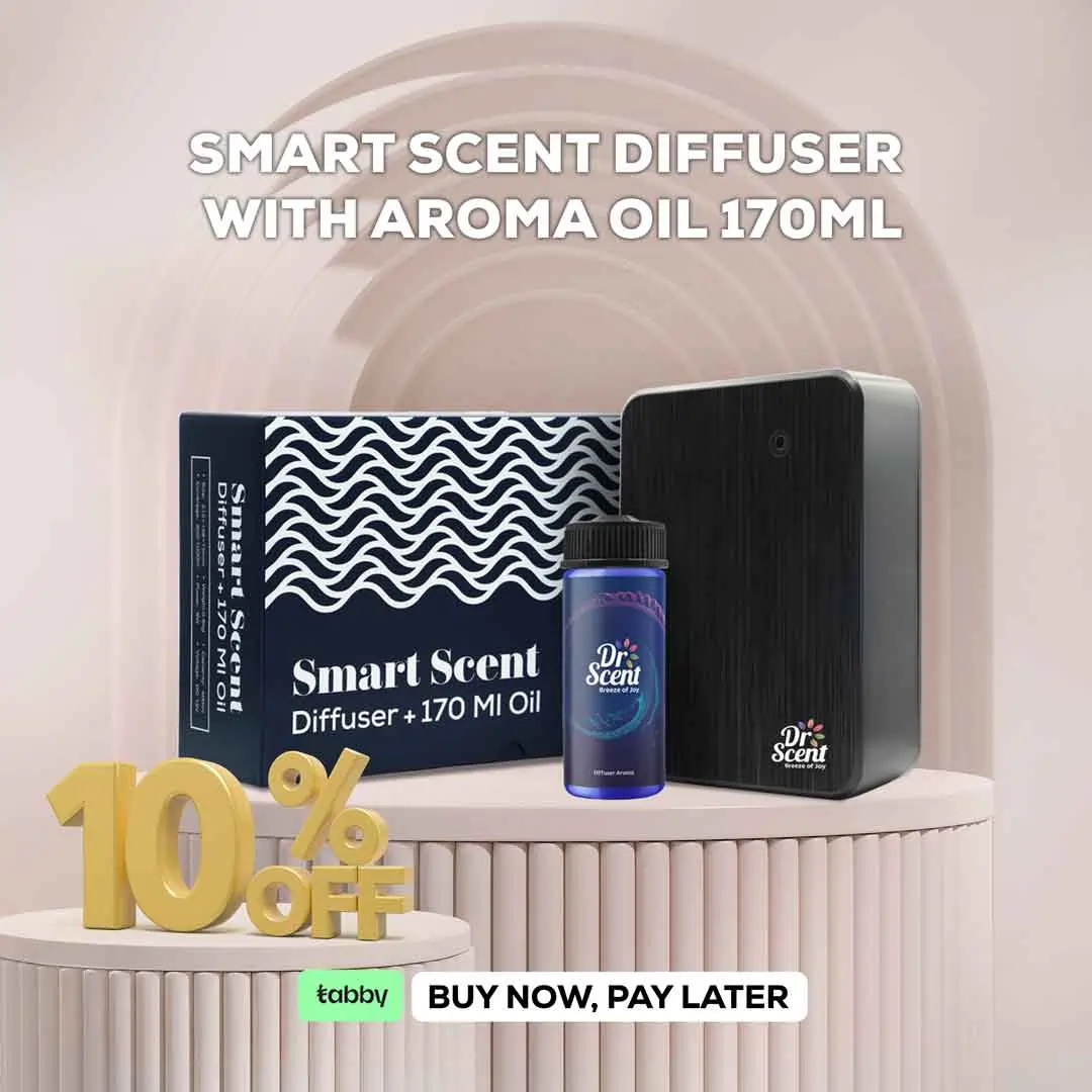 Dr Scent Smart Scent Diffuser Combo Pack with 170ml aroma oil and fragrance machine for home, office, hotel scenting.